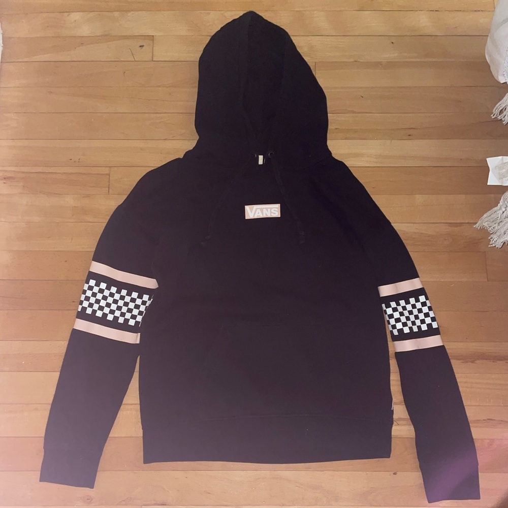 Vans off the wall women’s black pull over #Vans #OffTheWall #sweatshirt